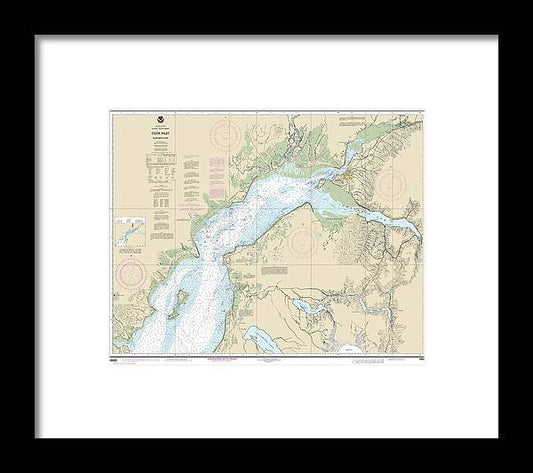 Nautical Chart-16660 Cook Inlet-northern Part - Framed Print
