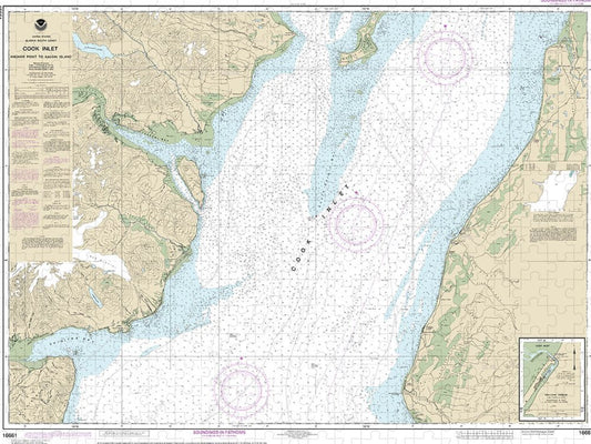 Nautical Chart 16661 Cook Inlet Anchor Point Kalgin Island, Ninilchik Harbor Puzzle