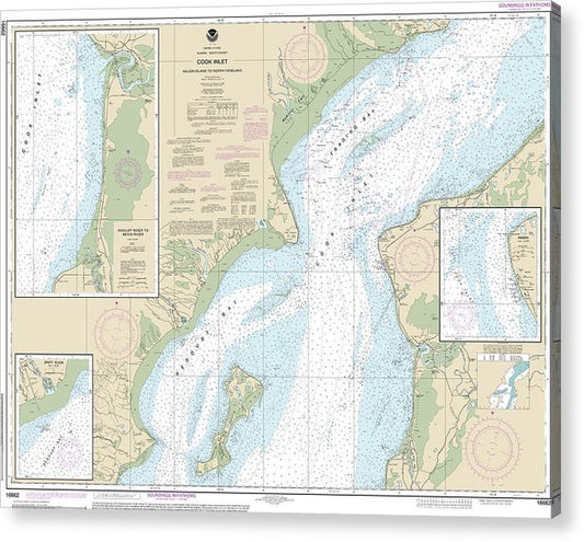 Nautical Chart-16662 Cook Inlet-Kalgin Island-North Foreland  Acrylic Print