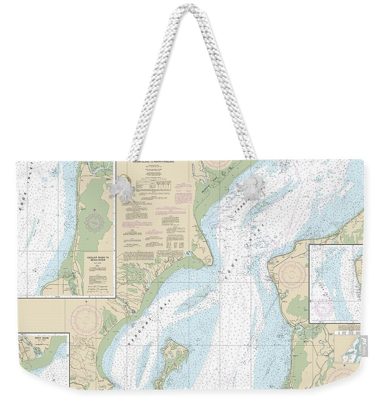 Nautical Chart-16662 Cook Inlet-kalgin Island-north Foreland - Weekender Tote Bag