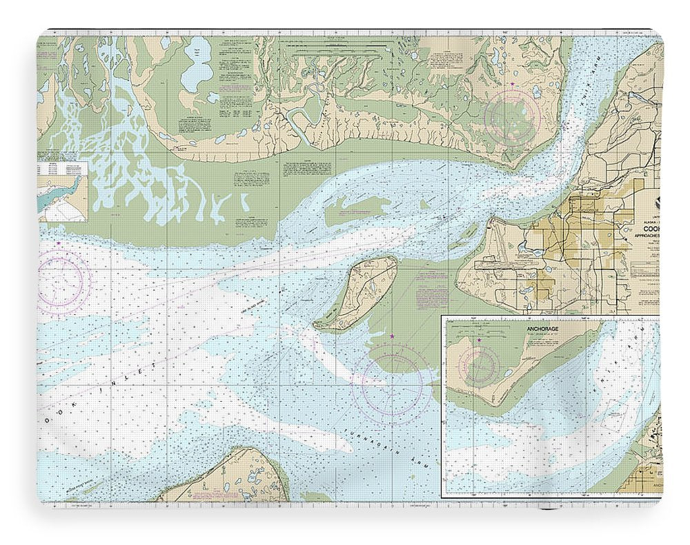 Nautical Chart-16665 Cook Inlet-approaches-anchorage, Anchorage - Blanket