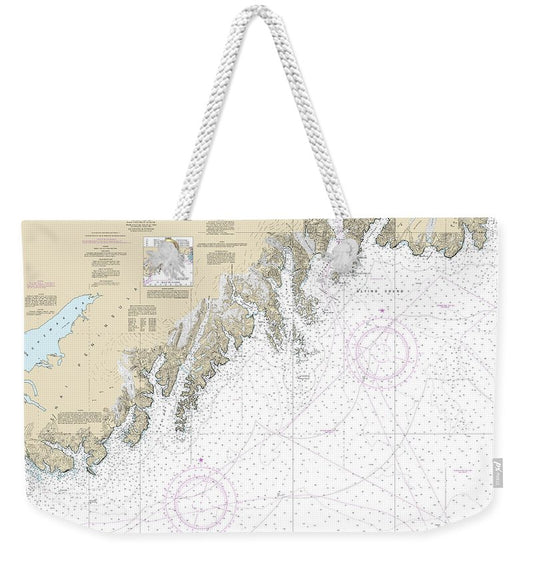 Nautical Chart-16680 Point Elrington-east Chugach Island - Weekender Tote Bag