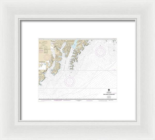 Nautical Chart-16681 Seal Rocks-gore Point - Framed Print