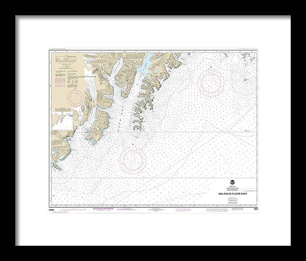 Nautical Chart-16681 Seal Rocks-gore Point - Framed Print