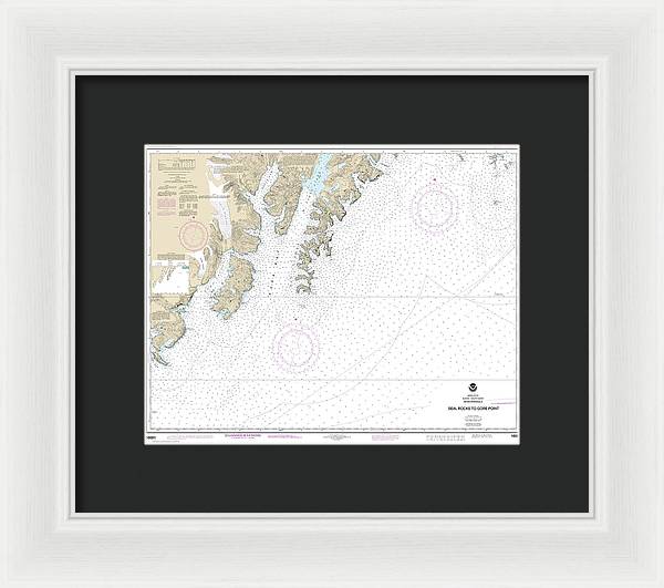 Nautical Chart-16681 Seal Rocks-gore Point - Framed Print