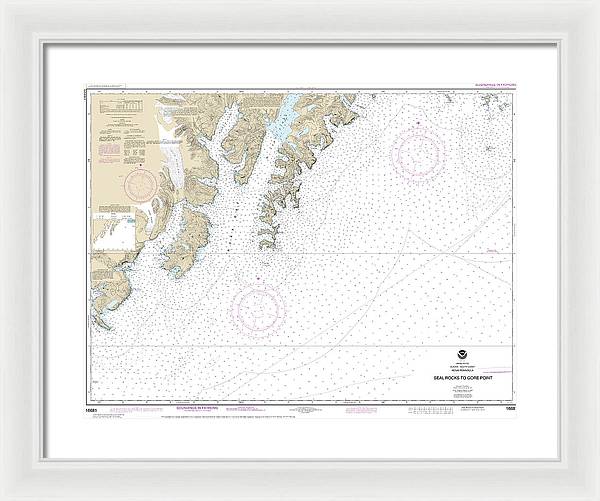 Nautical Chart-16681 Seal Rocks-gore Point - Framed Print