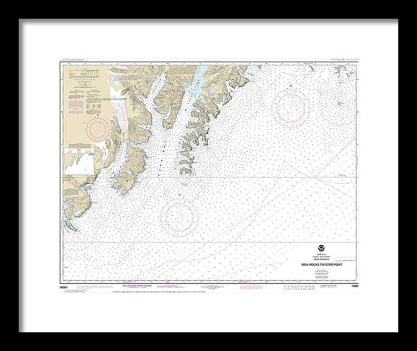 Nautical Chart-16681 Seal Rocks-gore Point - Framed Print