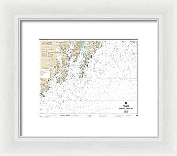 Nautical Chart-16681 Seal Rocks-gore Point - Framed Print