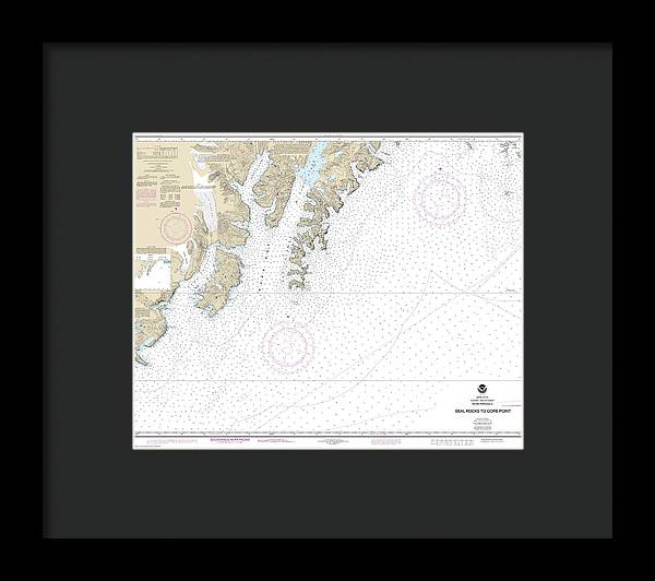 Nautical Chart-16681 Seal Rocks-gore Point - Framed Print