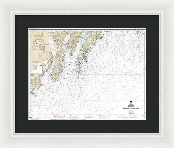 Nautical Chart-16681 Seal Rocks-gore Point - Framed Print