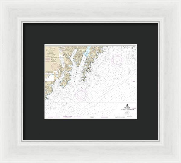 Nautical Chart-16681 Seal Rocks-gore Point - Framed Print