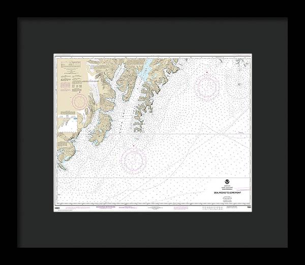 Nautical Chart-16681 Seal Rocks-gore Point - Framed Print