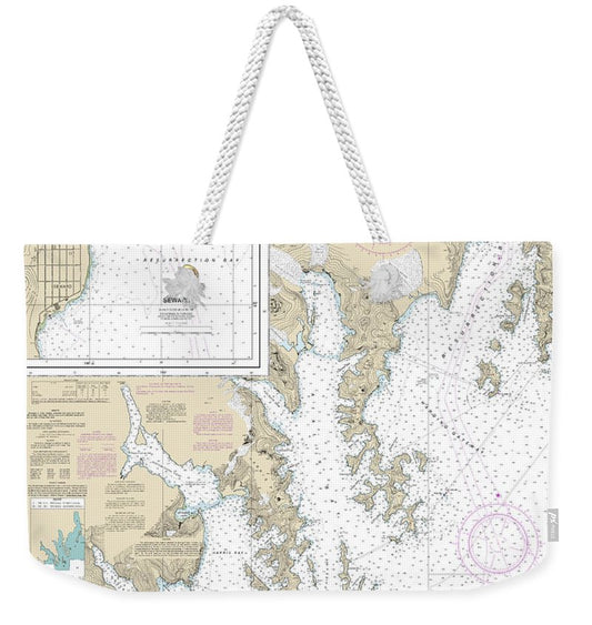 Nautical Chart-16682 Cape Resurrection-two Arm Bay, Seward - Weekender Tote Bag