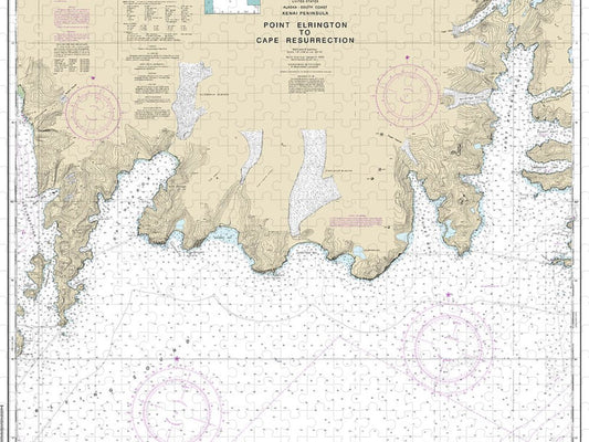 Nautical Chart 16683 Point Elrington Cape Resurrection Puzzle