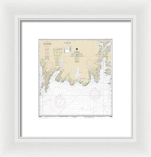 Nautical Chart-16683 Point Elrington-cape Resurrection - Framed Print