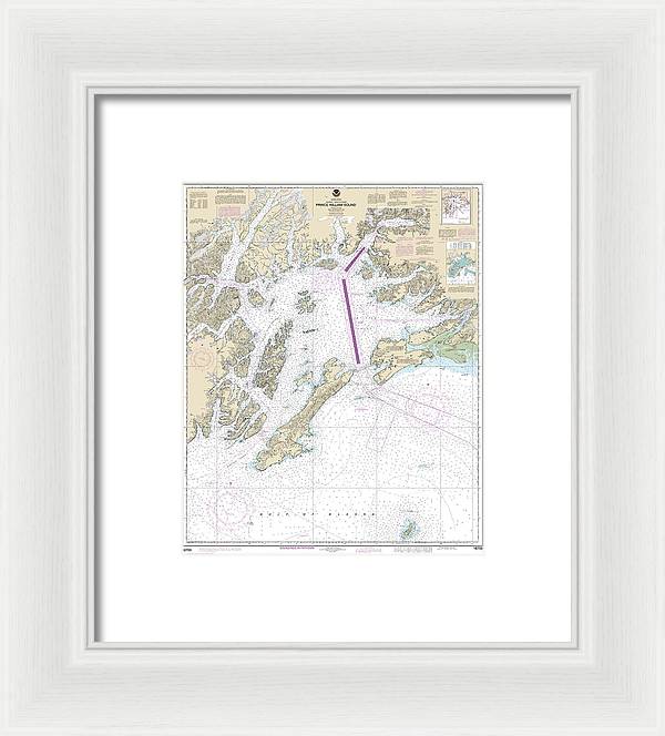 Nautical Chart-16700 Prince William Sound - Framed Print