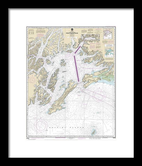 Nautical Chart-16700 Prince William Sound - Framed Print