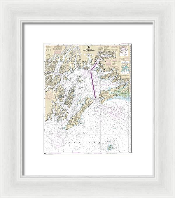 Nautical Chart-16700 Prince William Sound - Framed Print