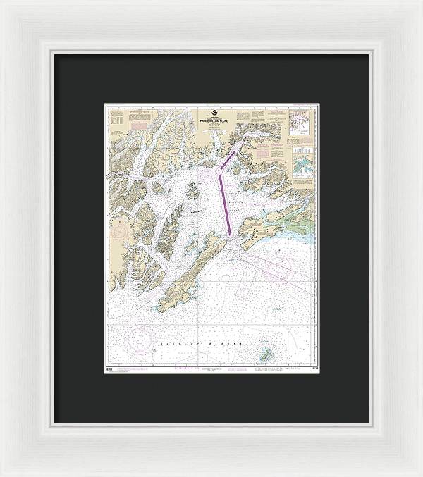 Nautical Chart-16700 Prince William Sound - Framed Print