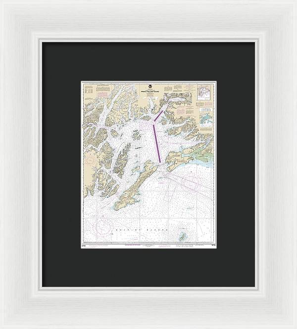 Nautical Chart-16700 Prince William Sound - Framed Print