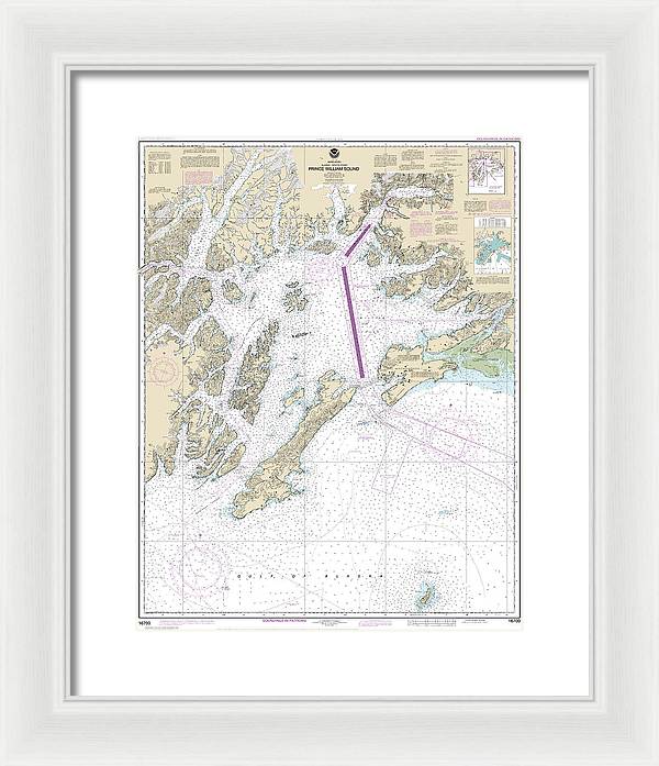 Nautical Chart-16700 Prince William Sound - Framed Print