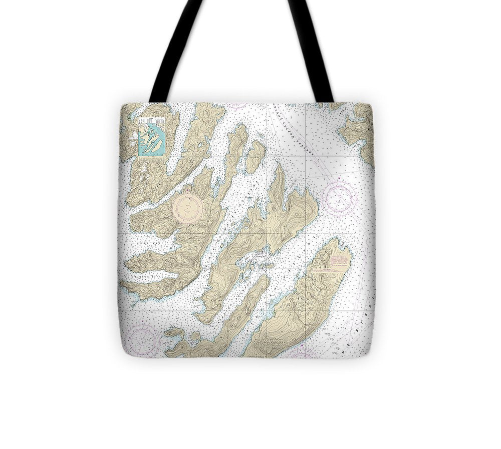 Nautical Chart 16702 Latouche Passage Whale Bay Tote Bag