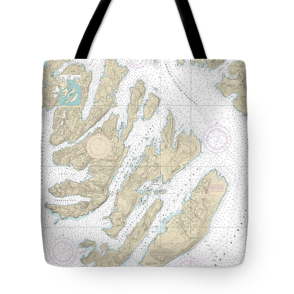 Nautical Chart-16702 Latouche Passage-whale Bay - Tote Bag