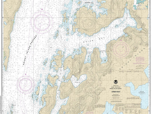 Nautical Chart 16704 Drier Bay, Prince William Sound Puzzle