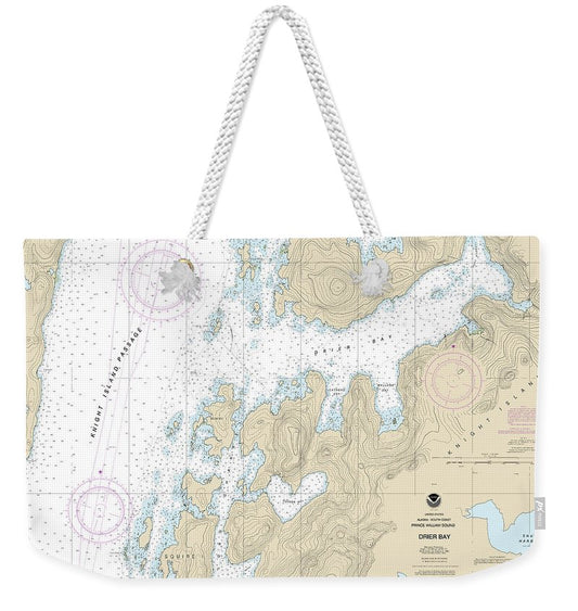 Nautical Chart-16704 Drier Bay, Prince William Sound - Weekender Tote Bag