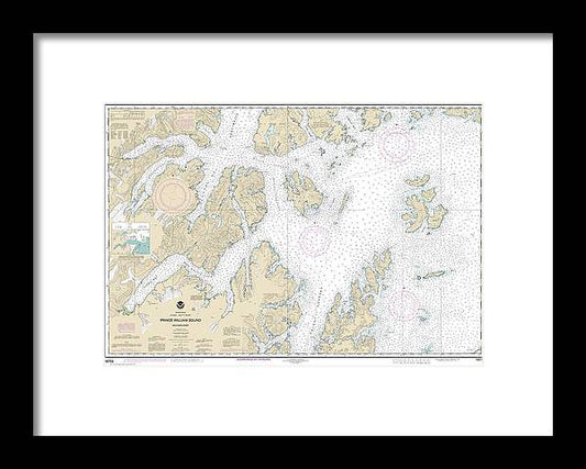 A beuatiful Framed Print of the Nautical Chart-16705 Prince William Sound-Western Part by SeaKoast