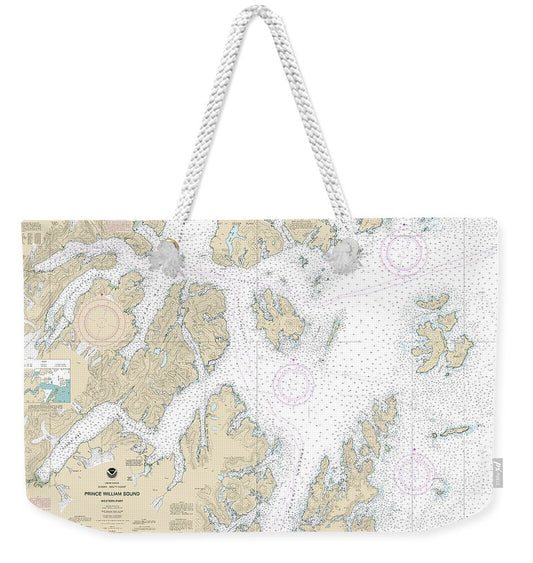 Nautical Chart-16705 Prince William Sound-western Part - Weekender Tote Bag