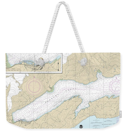 Nautical Chart-16706 Passage Canal Incl Port-whittier, Port-whittier - Weekender Tote Bag