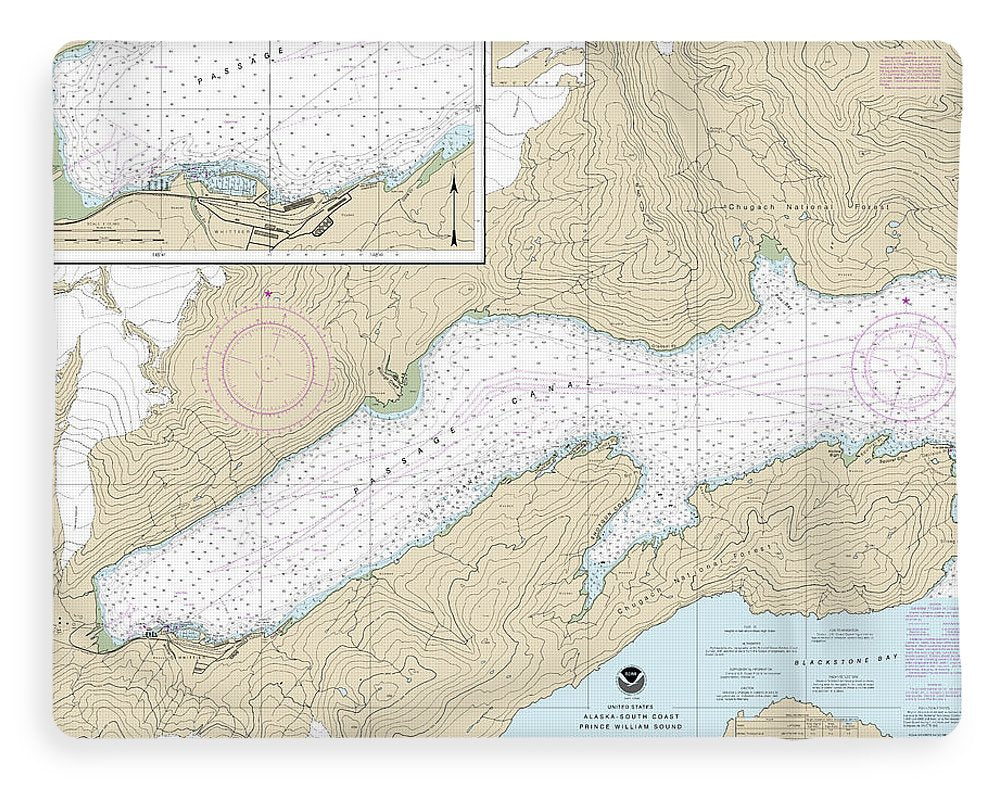 Nautical Chart-16706 Passage Canal Incl Port-whittier, Port-whittier - Blanket