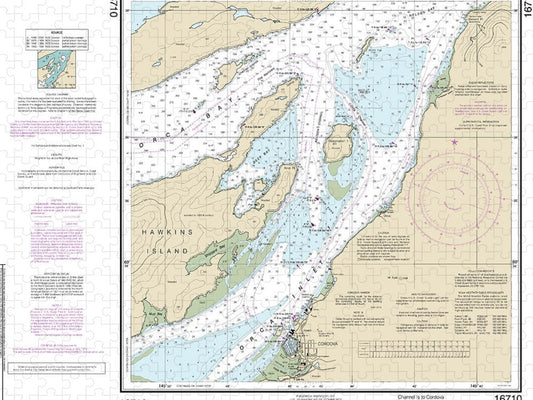 Nautical Chart 16710 Orca B Ln Channel Ls Cordova Puzzle