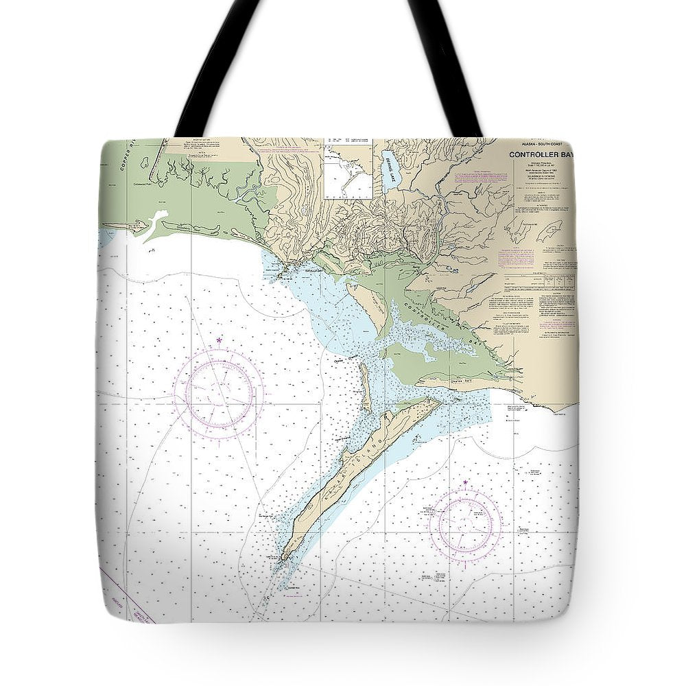 Nautical Chart-16723 Controller Bay - Tote Bag