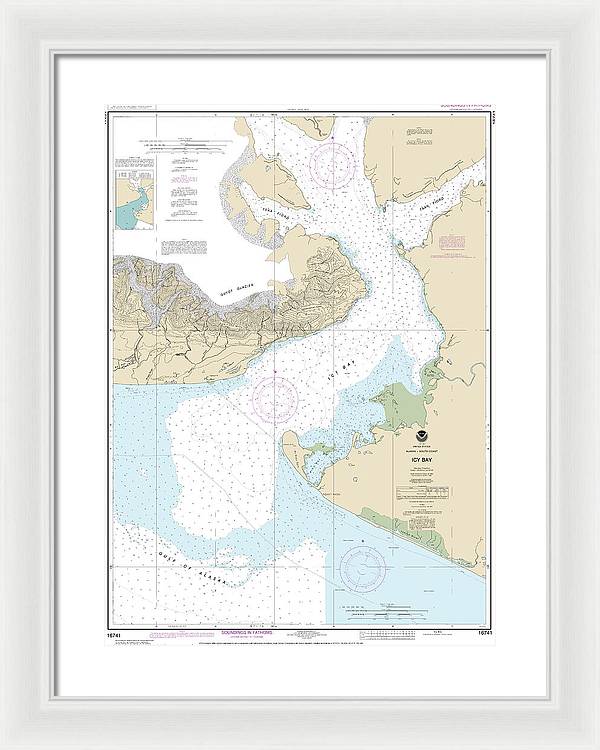 Nautical Chart-16741 Icy Bay - Framed Print