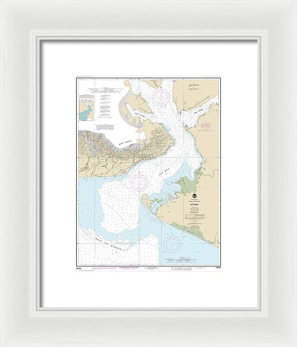 Nautical Chart-16741 Icy Bay - Framed Print