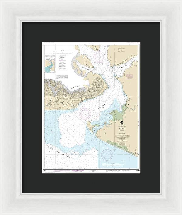 Nautical Chart-16741 Icy Bay - Framed Print