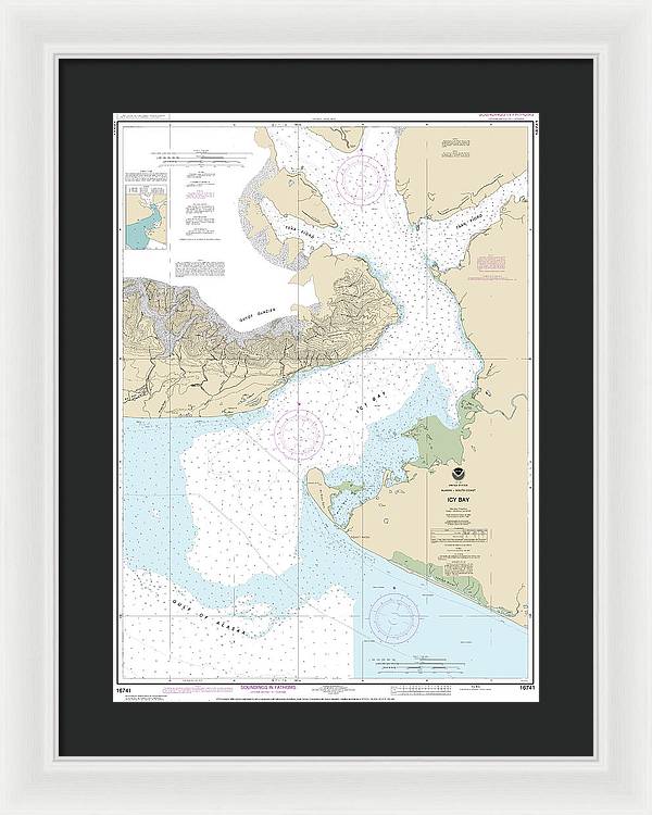 Nautical Chart-16741 Icy Bay - Framed Print