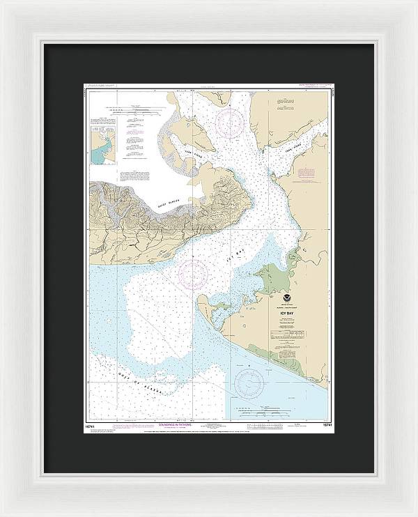 Nautical Chart-16741 Icy Bay - Framed Print