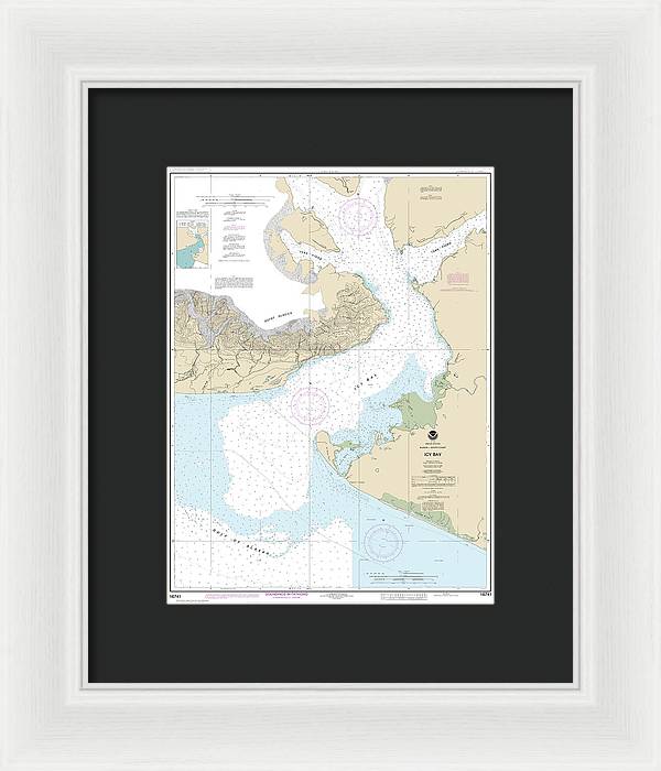 Nautical Chart-16741 Icy Bay - Framed Print