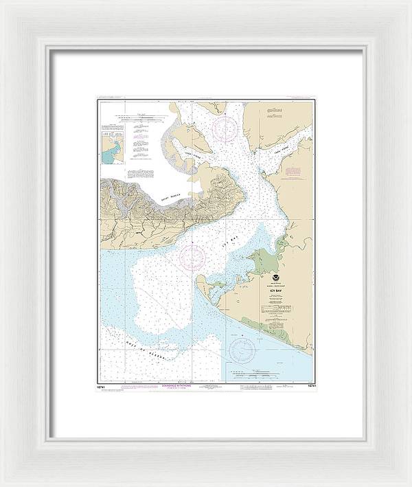 Nautical Chart-16741 Icy Bay - Framed Print