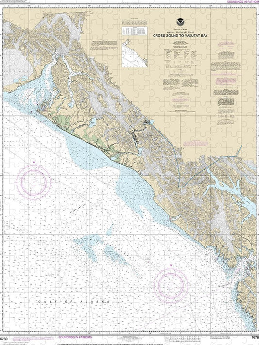 Nautical Chart 16760 Cross Sound Yakutat Bay Puzzle