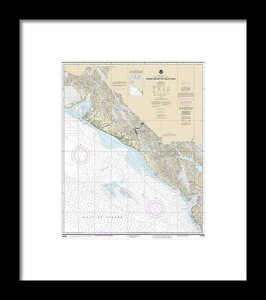 A beuatiful Framed Print of the Nautical Chart-16760 Cross Sound-Yakutat Bay by SeaKoast