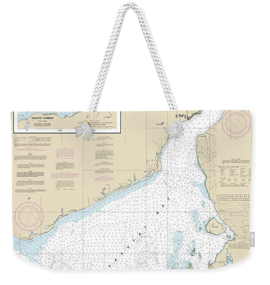 Nautical Chart-16761 Yakutat Bay, Yakutat Harbor - Weekender Tote Bag