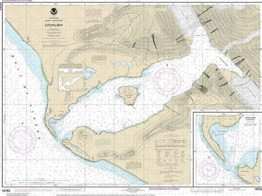 Nautical Chart 16762 Lituya Bay, Lituya Bay Entrance Puzzle