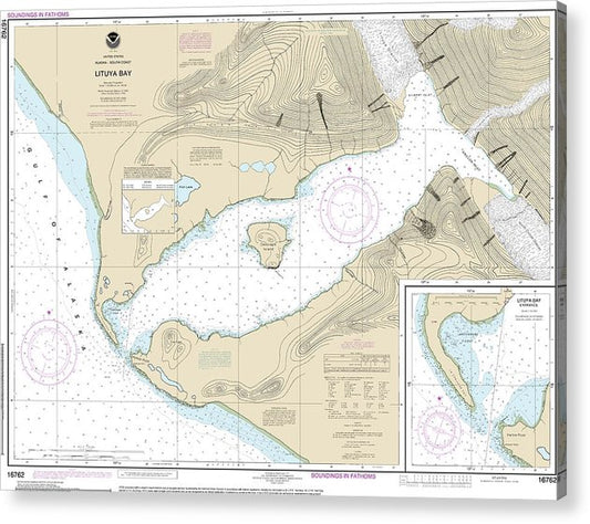Nautical Chart-16762 Lituya Bay, Lituya Bay Entrance  Acrylic Print