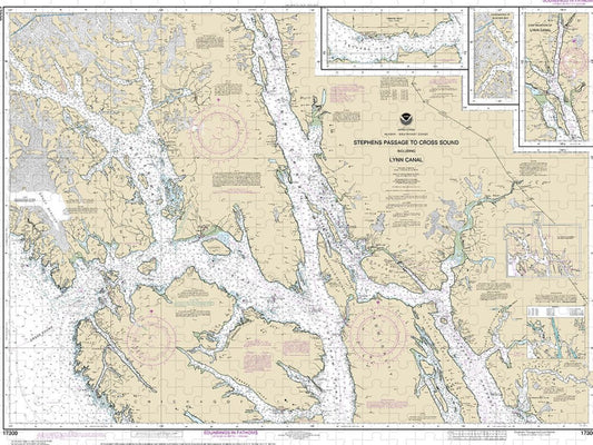 Nautical Chart 17300 Stephens Passage Cross Sound, Including Lynn Canal Puzzle
