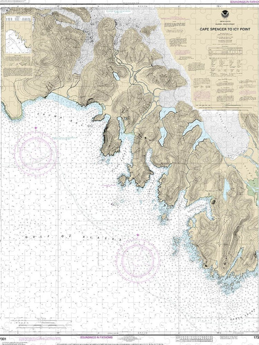 Nautical Chart 17301 Cape Spencer Icy Point Puzzle