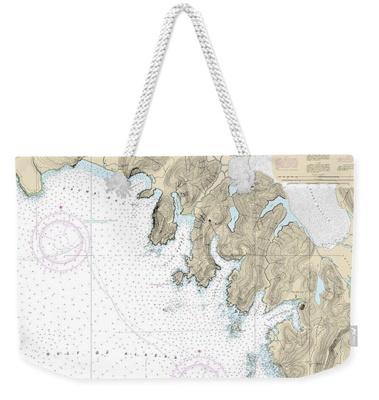 Nautical Chart-17301 Cape Spencer-icy Point - Weekender Tote Bag
